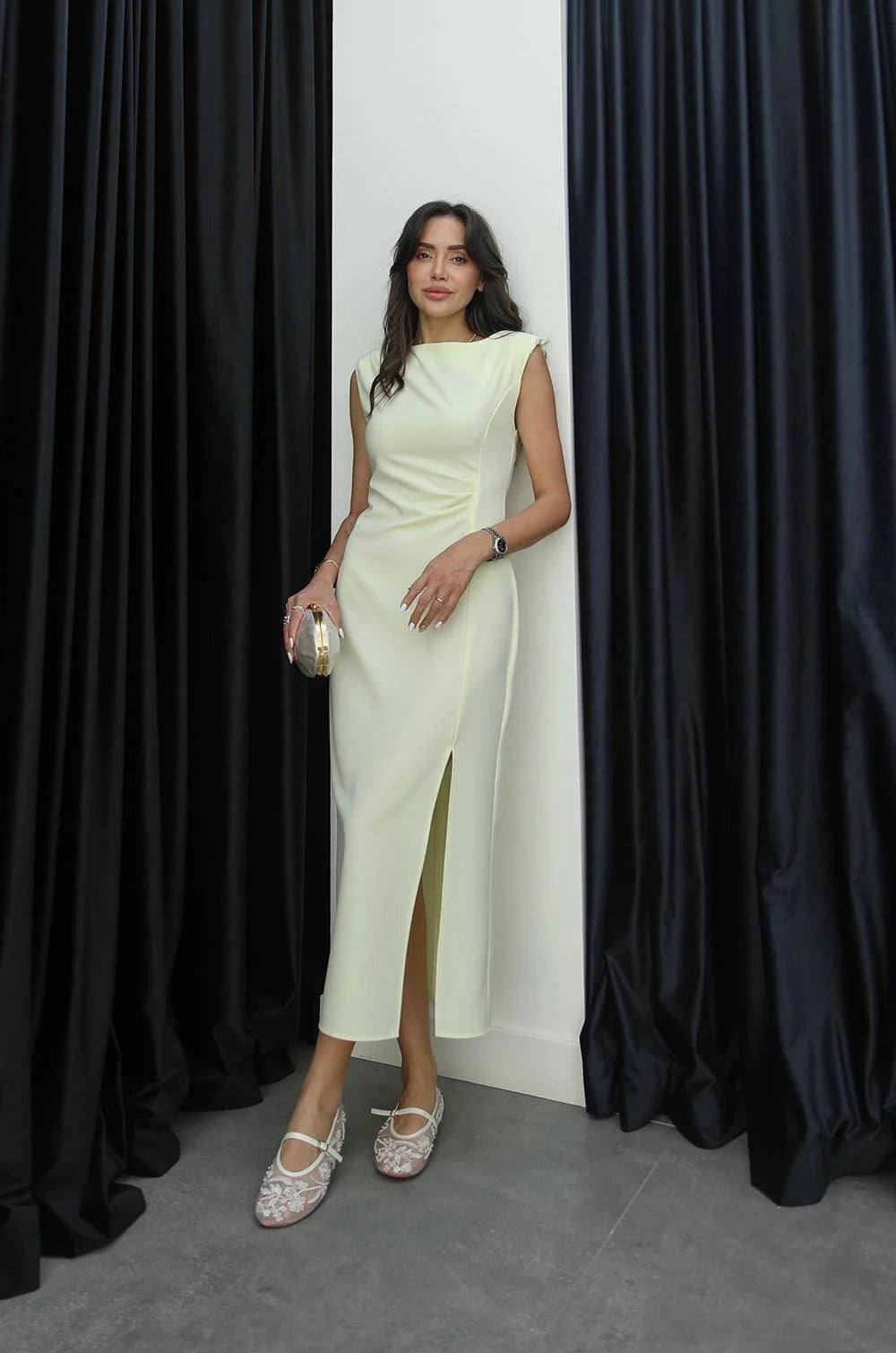 فستان اصفر - KP2156