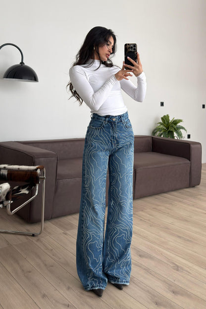 بنطلون جينز خرز - KP5087