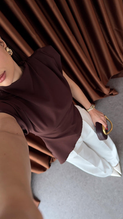 بلوزة بني - KP4156