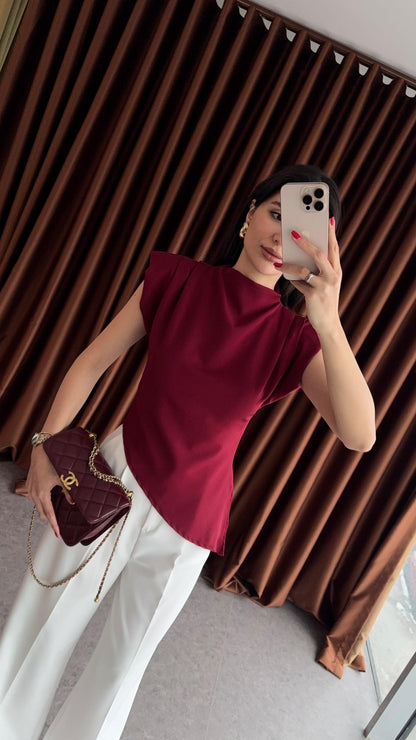 بلوزة خمري - KP4156