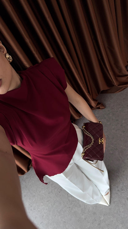 بلوزة خمري - KP4156