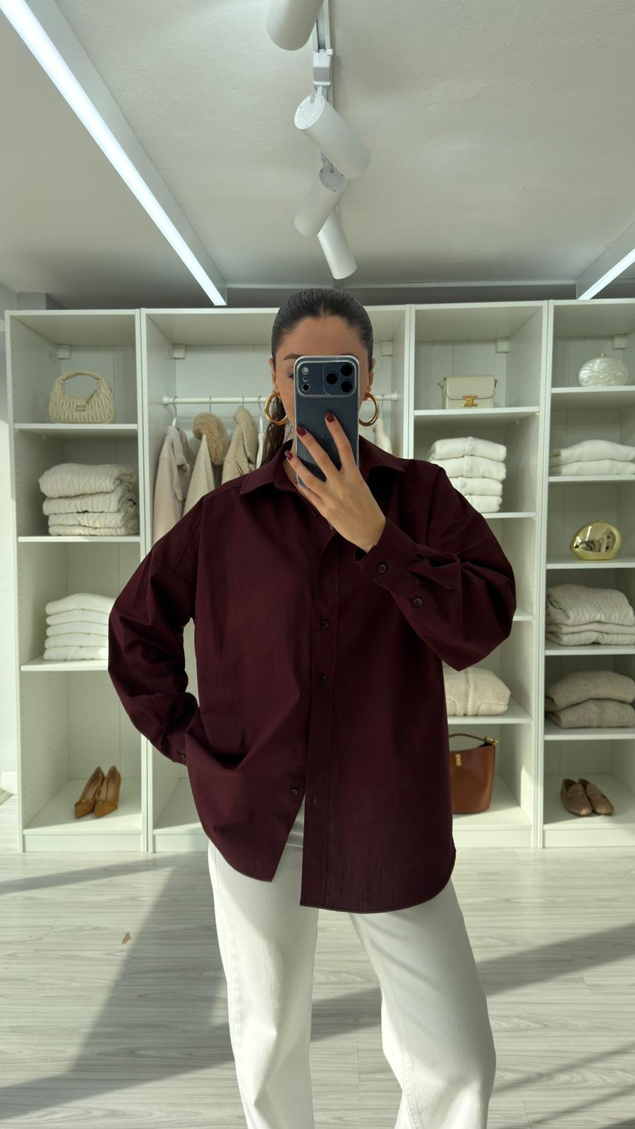 قميص خمري - KP4389