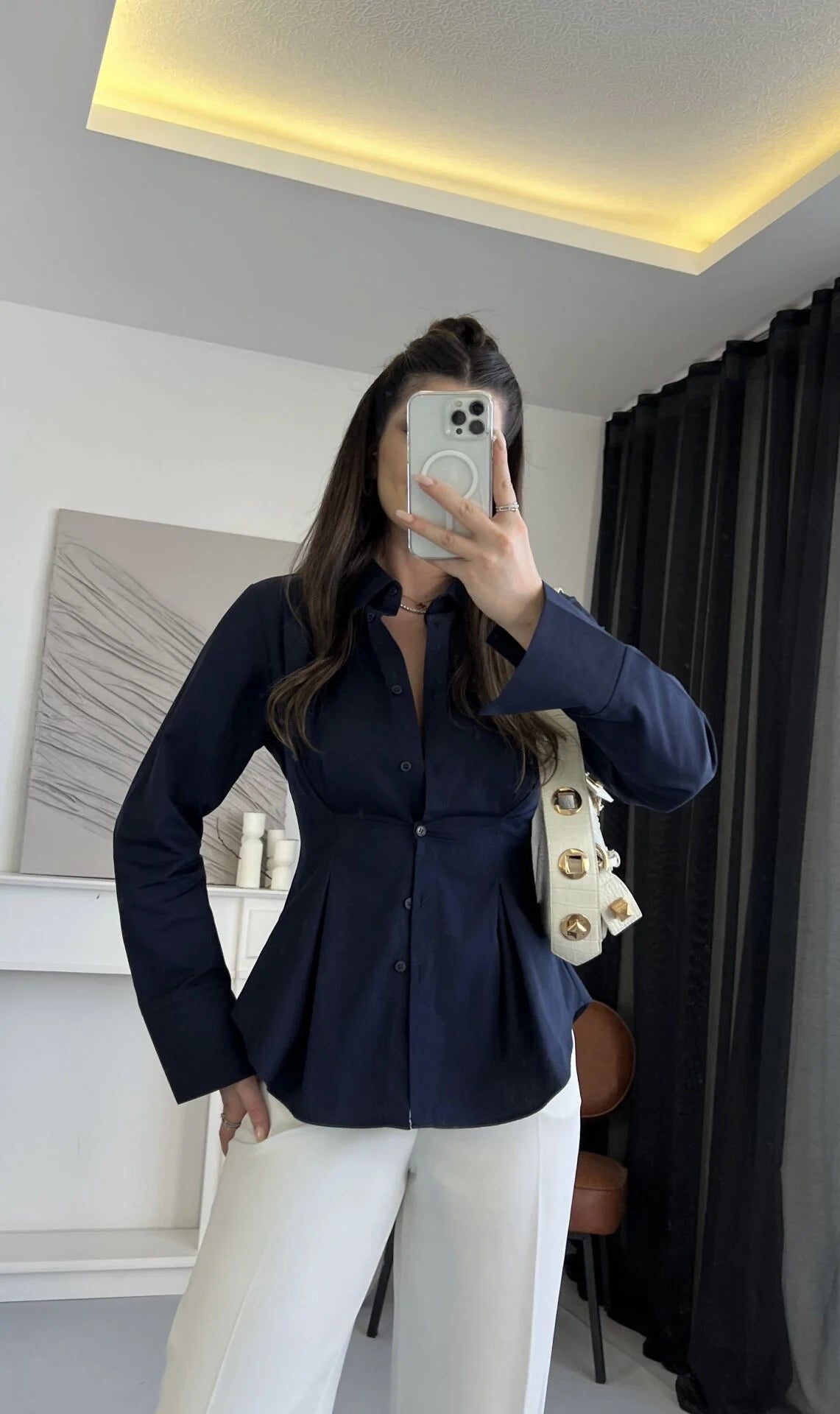 قميص كحلي - KP4216