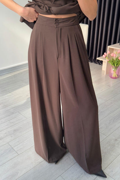 طقم كيمونو بني - KP1190