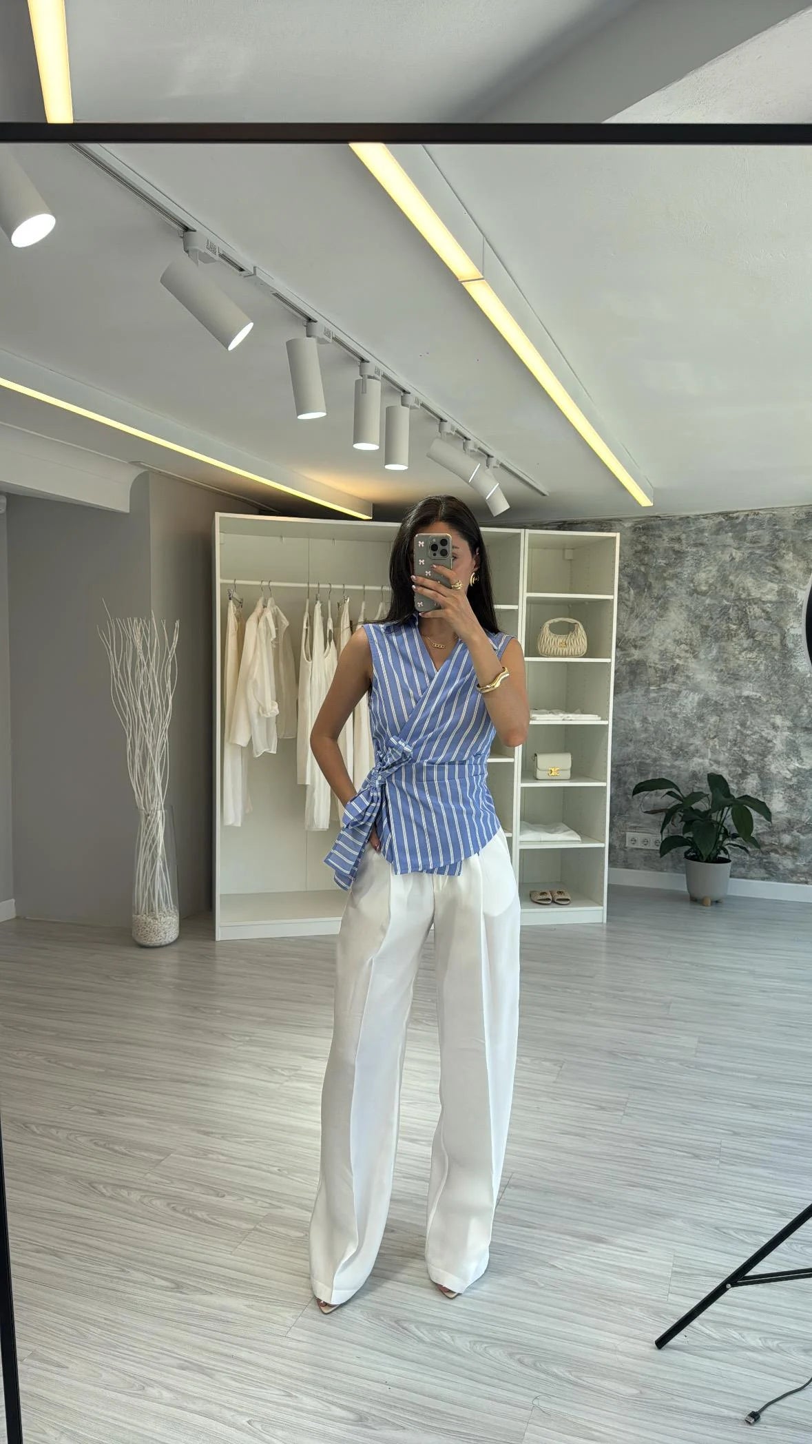 قميص مخطط ازرق - KP4217