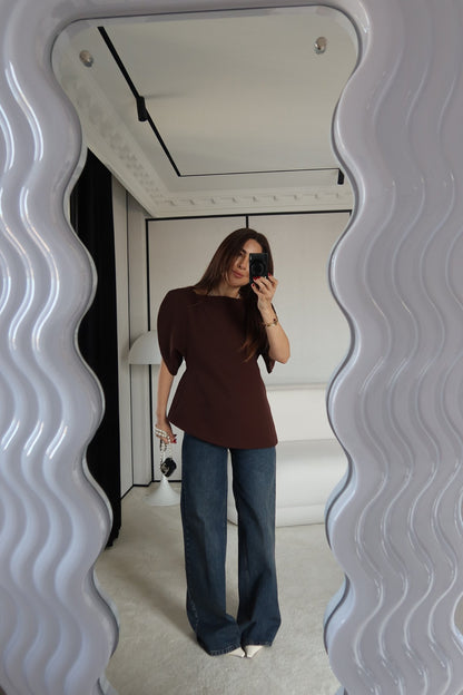 بلوزة بني - KP4383