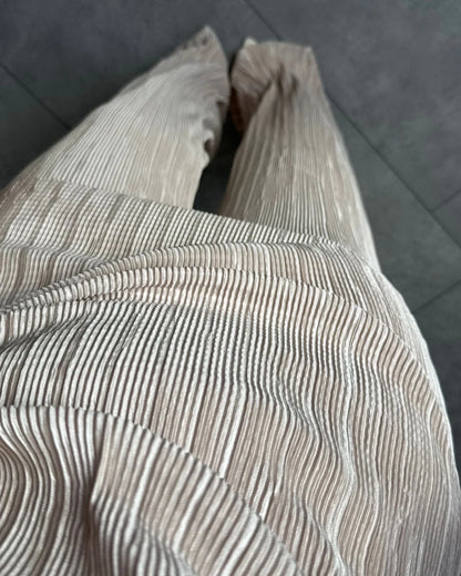 طقم بلوزة مع بنطلون بيج - KP1379