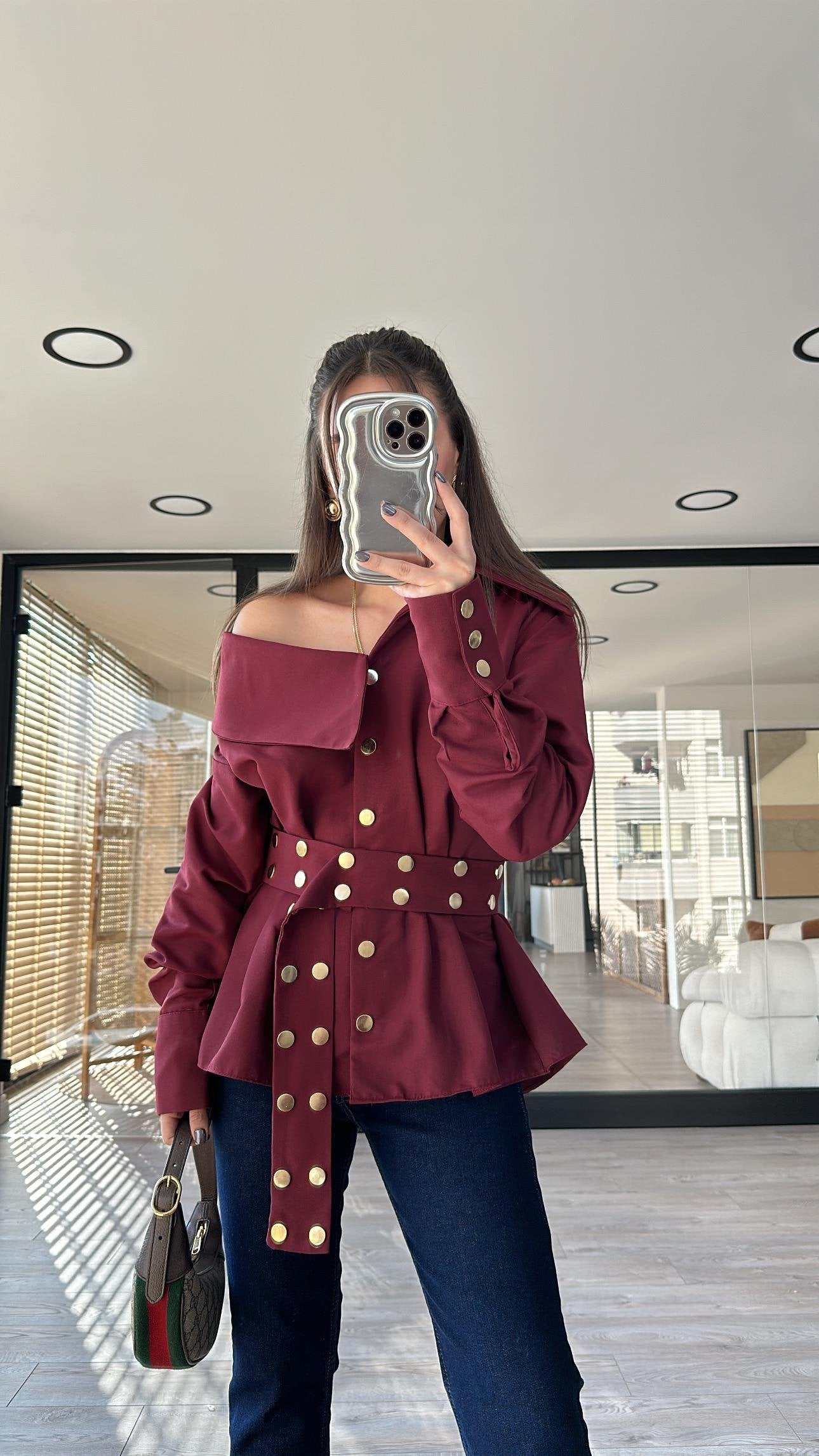 قميص خمري - KP4077