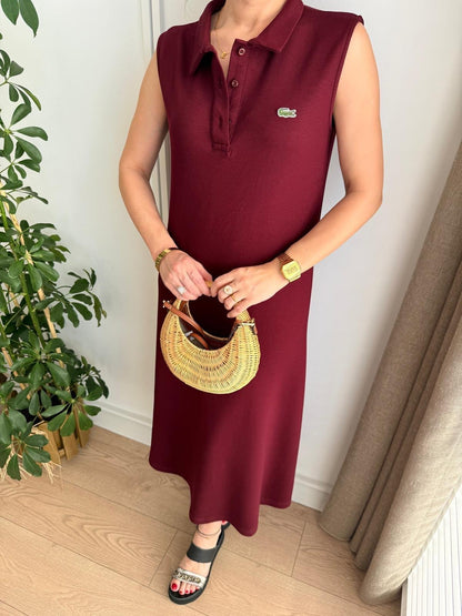 فستان لاكوست خمري - KP2159