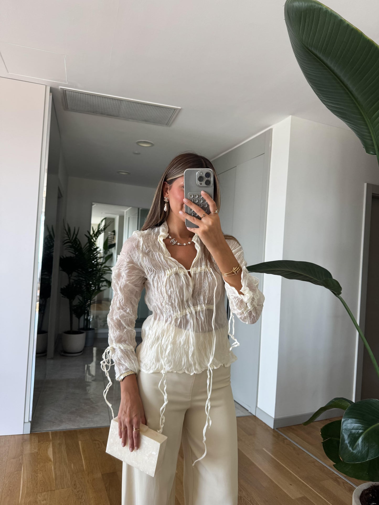 بلوزة بربطات سكري - KP4243