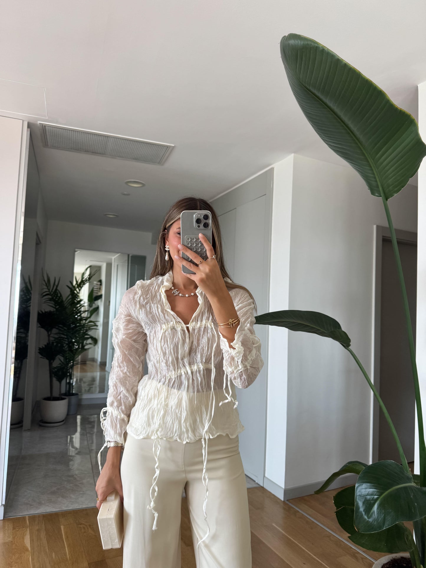 بلوزة بربطات سكري - KP4243