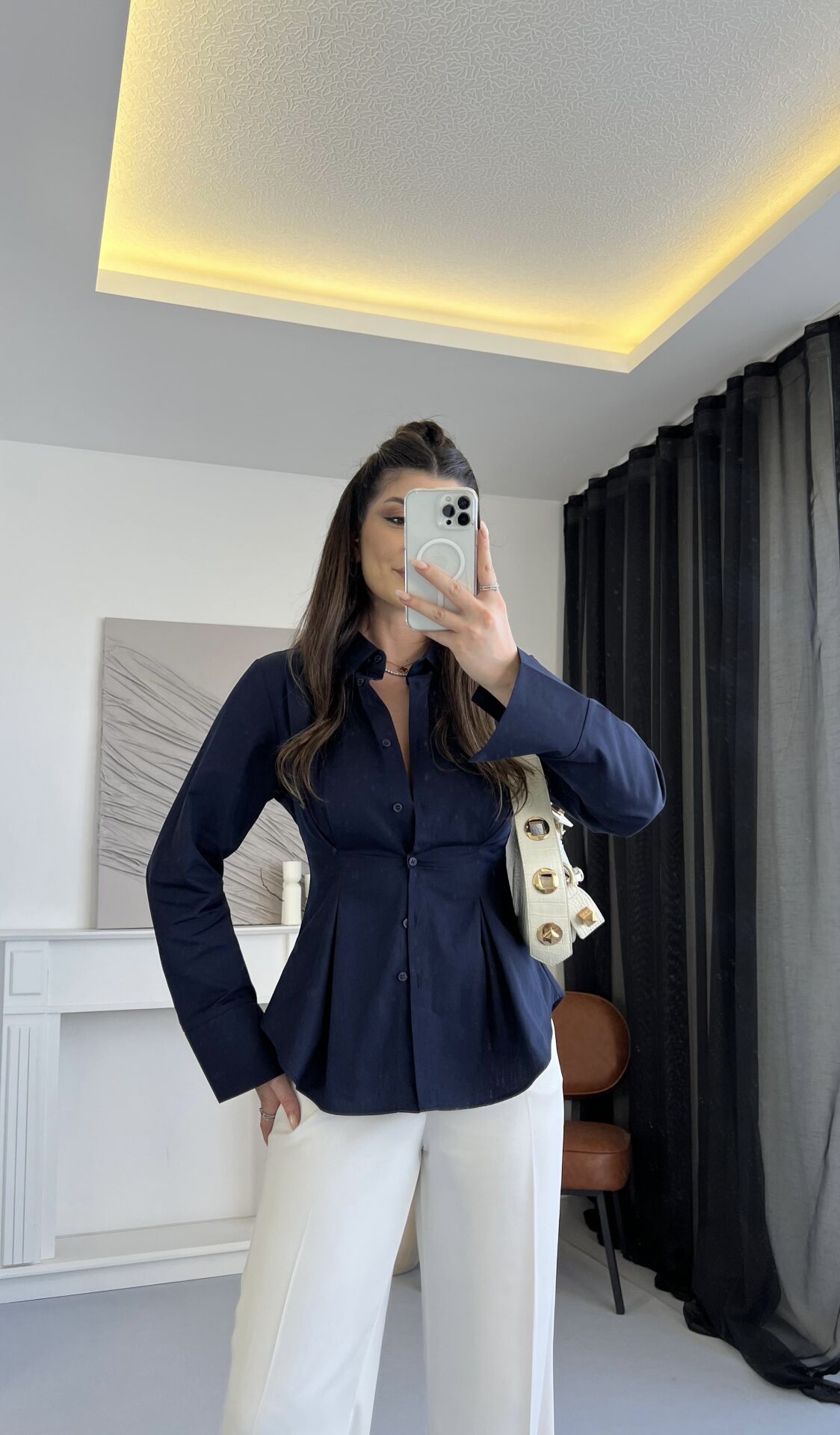 قميص كحلي - KP4216