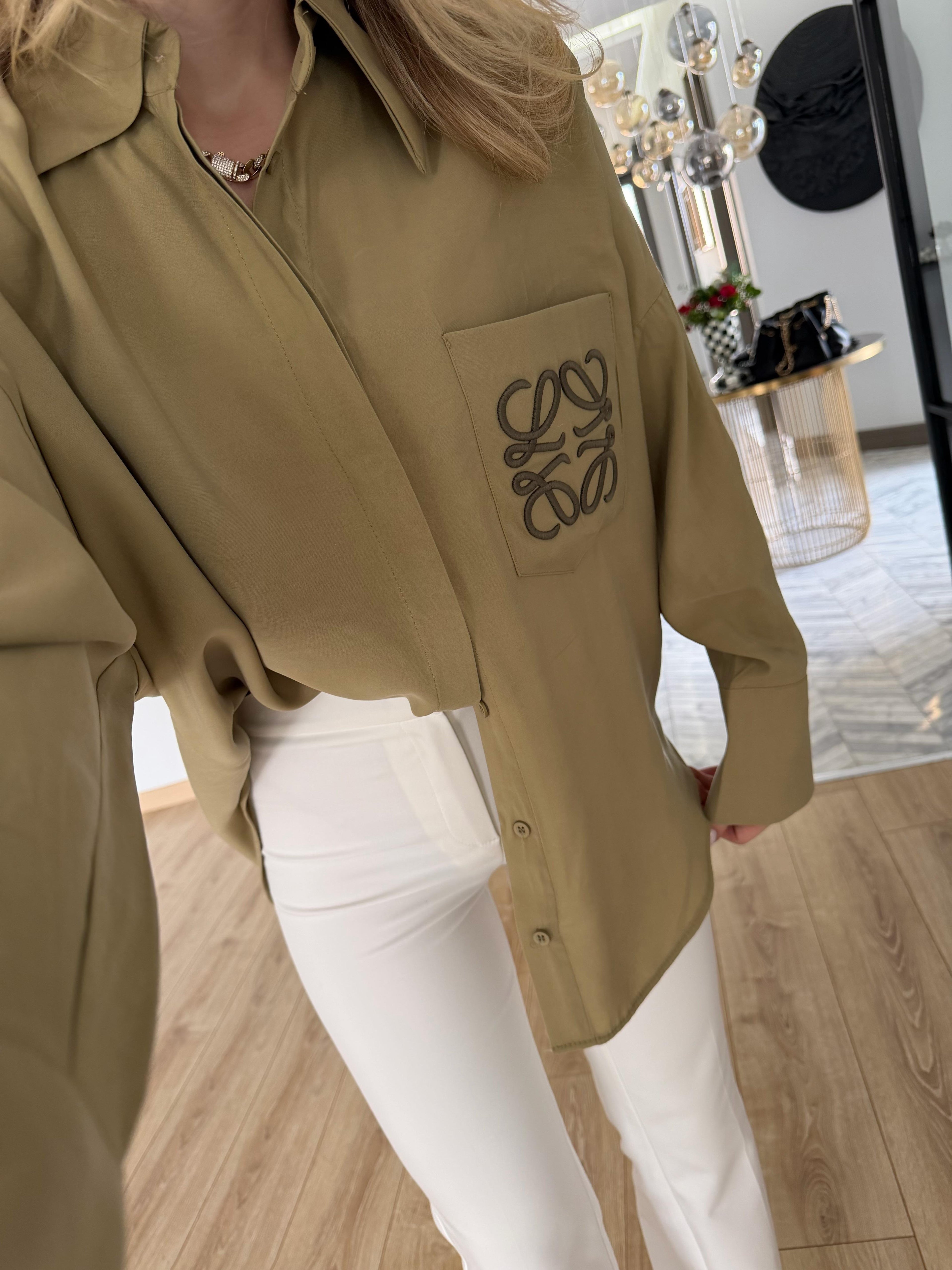 قميص زيتي - KP4455