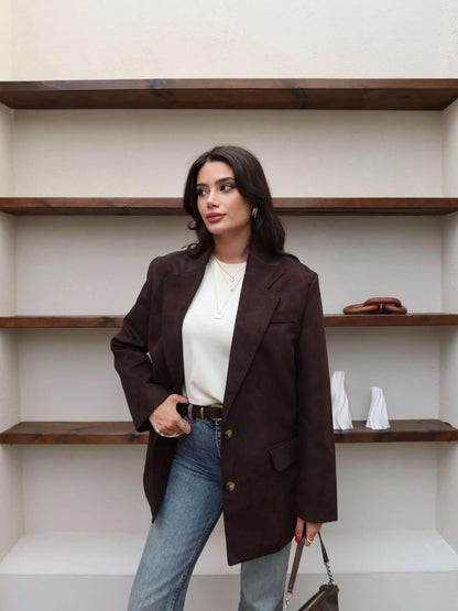 بليزر شموا بني غامق - KP7109