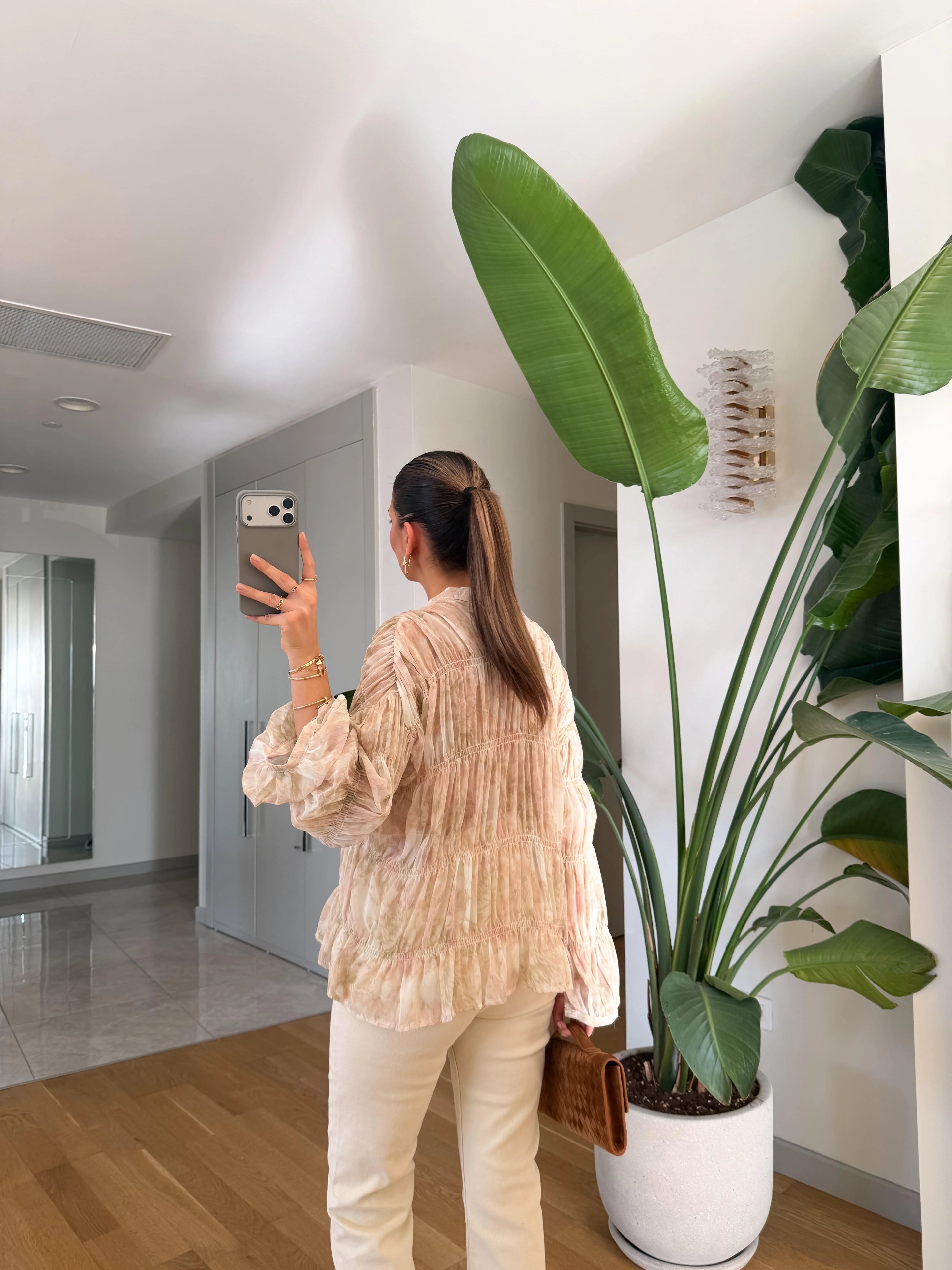 قميص ملون شيفون سكري - KP4428