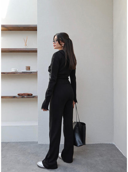 طقم جرزة مع بنطلون اسود - KP1477