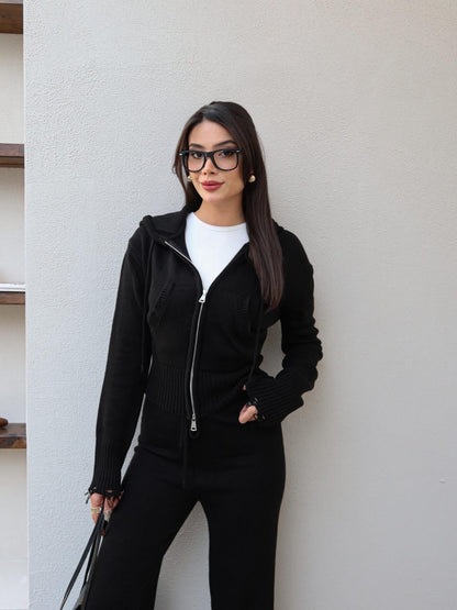 طقم جرزة مع بنطلون اسود - KP1477