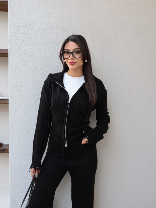 طقم جرزة مع بنطلون اسود - KP1477