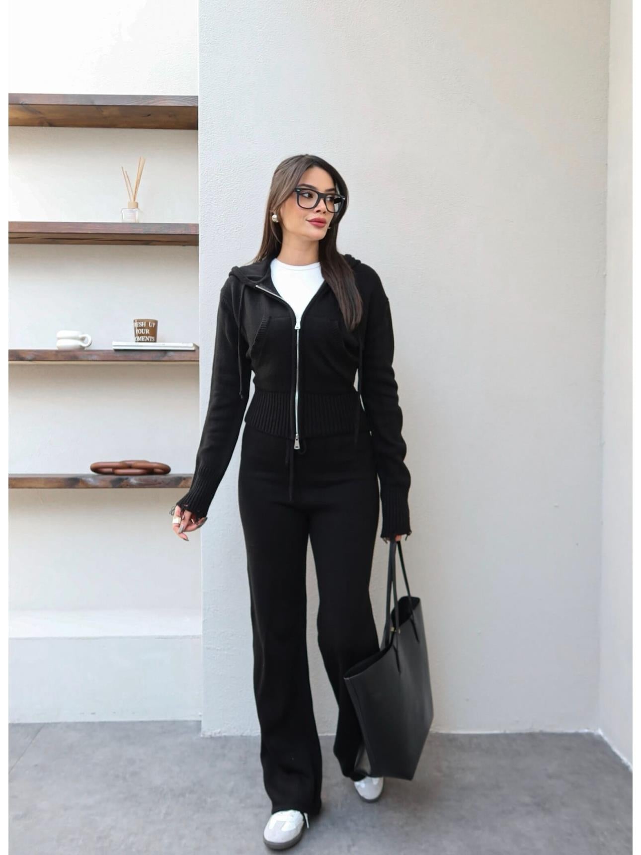 طقم جرزة مع بنطلون اسود - KP1477