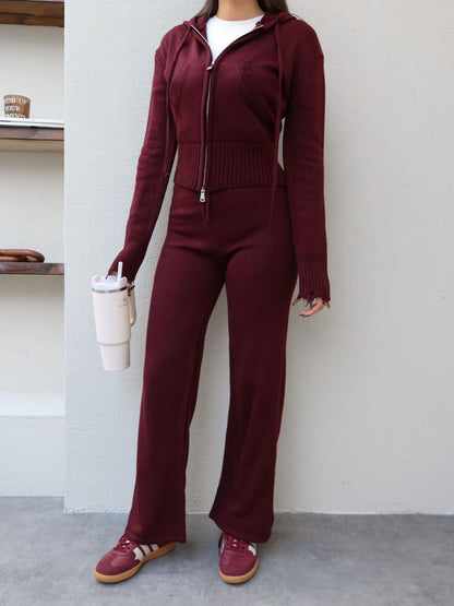 طقم جرزة مع بنطلون خمري - KP1477