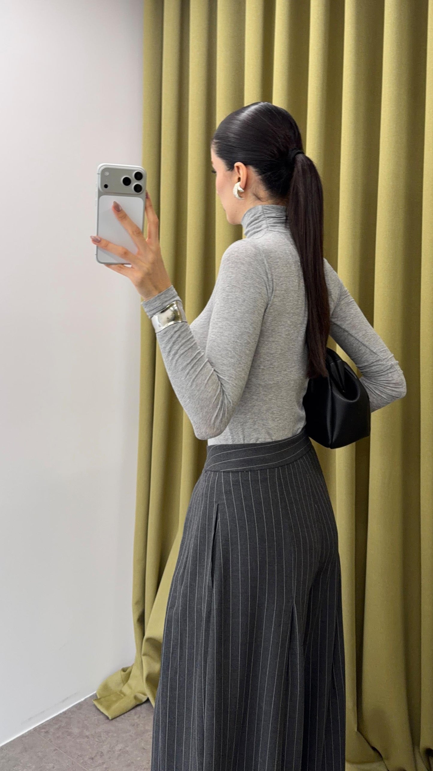 بنطلون رمادي مخطط - KP5074