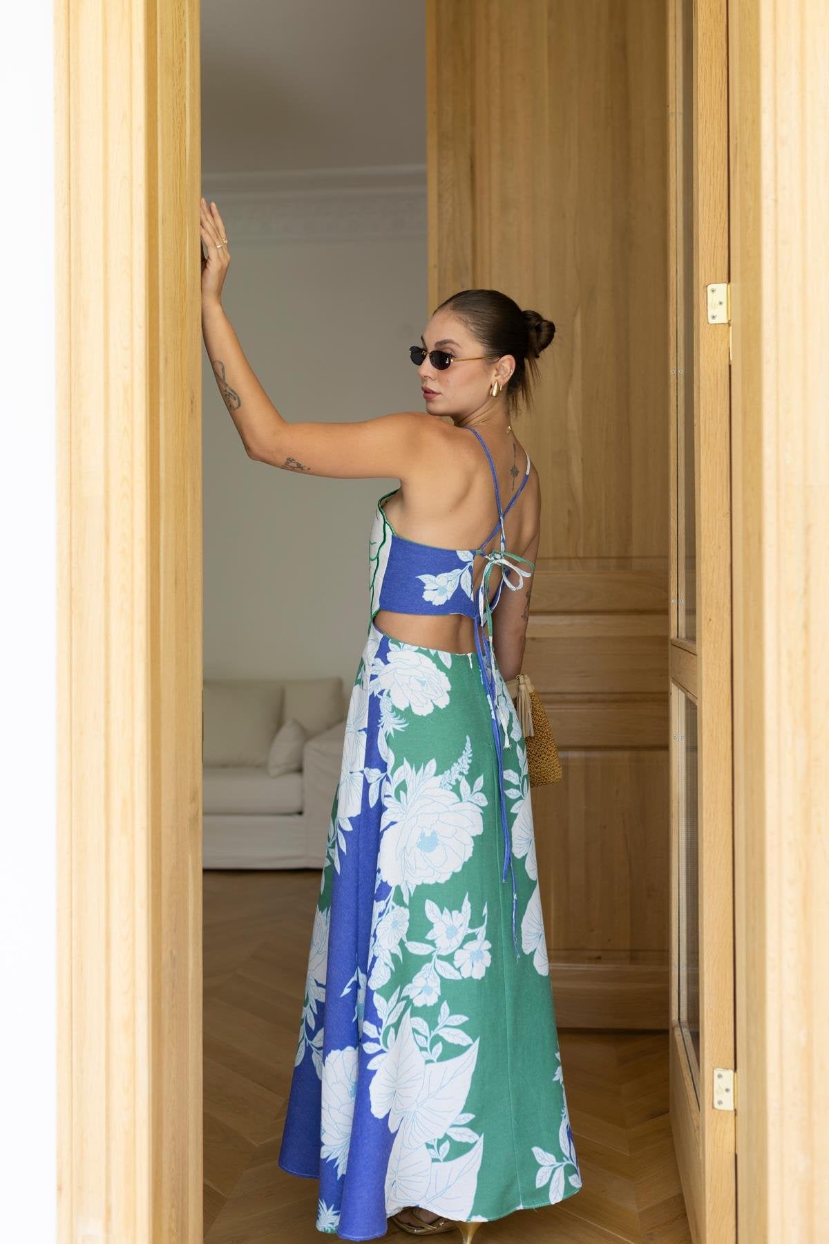 فستان ملون اخضر - KP2023