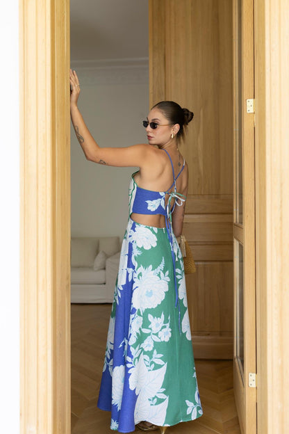 فستان ملون اخضر - KP2023