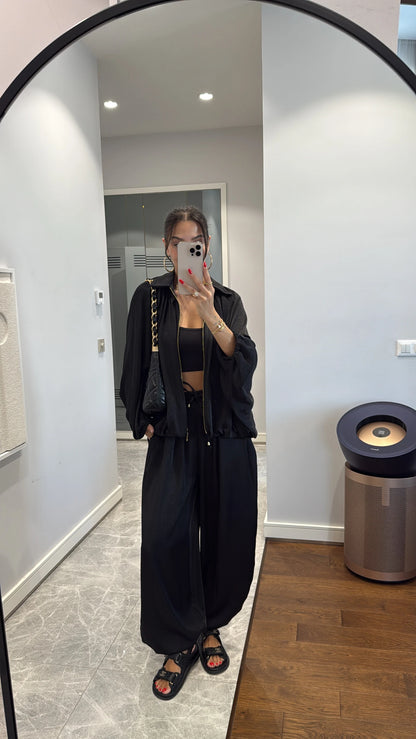 طقم اسود ستان جكيت مع بنطلون - KP1430