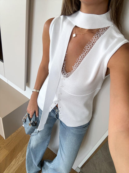 جرزة دانتيل ابيض - KP4252