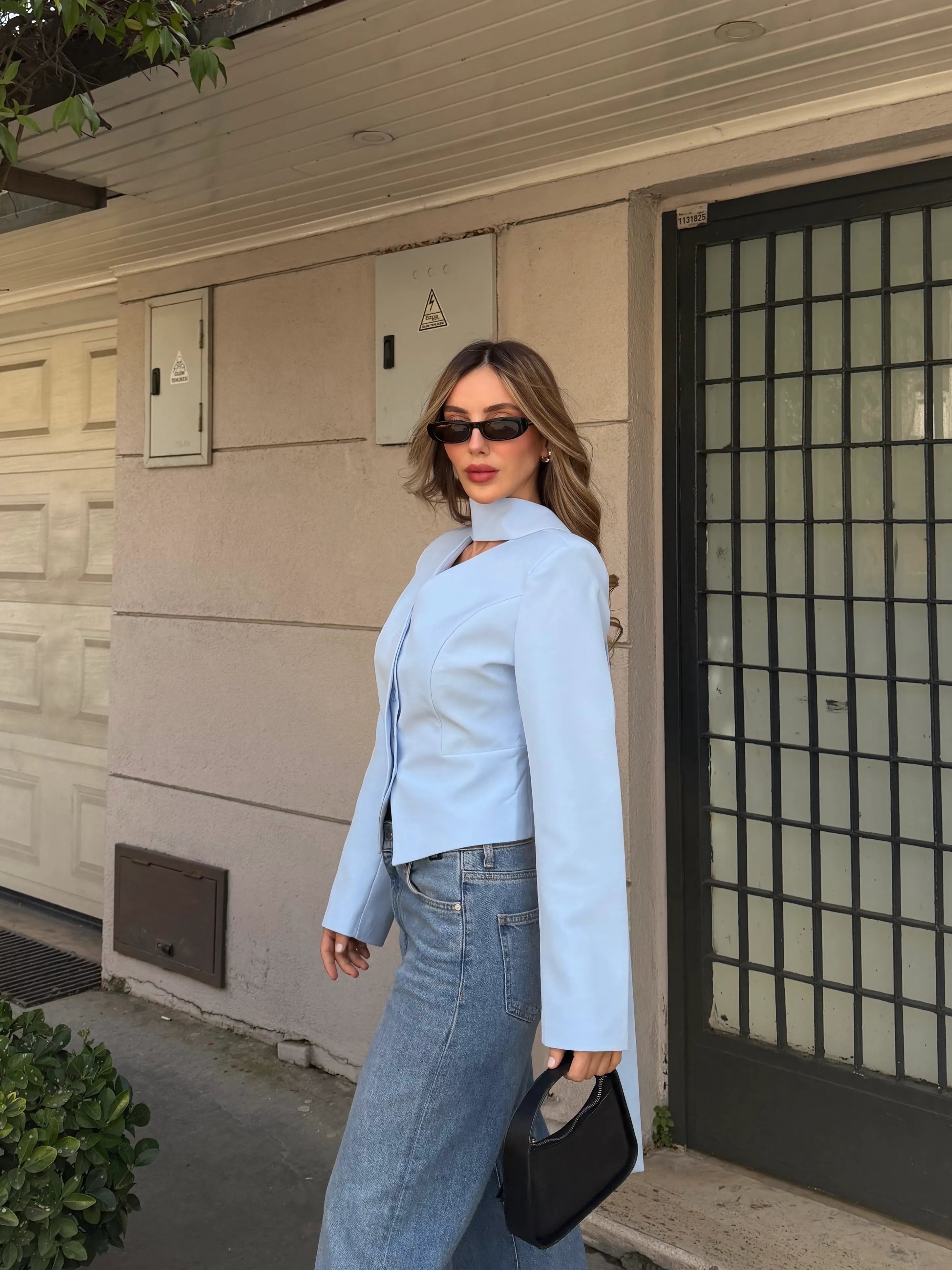 بليزر بشال ازرق - KP7220