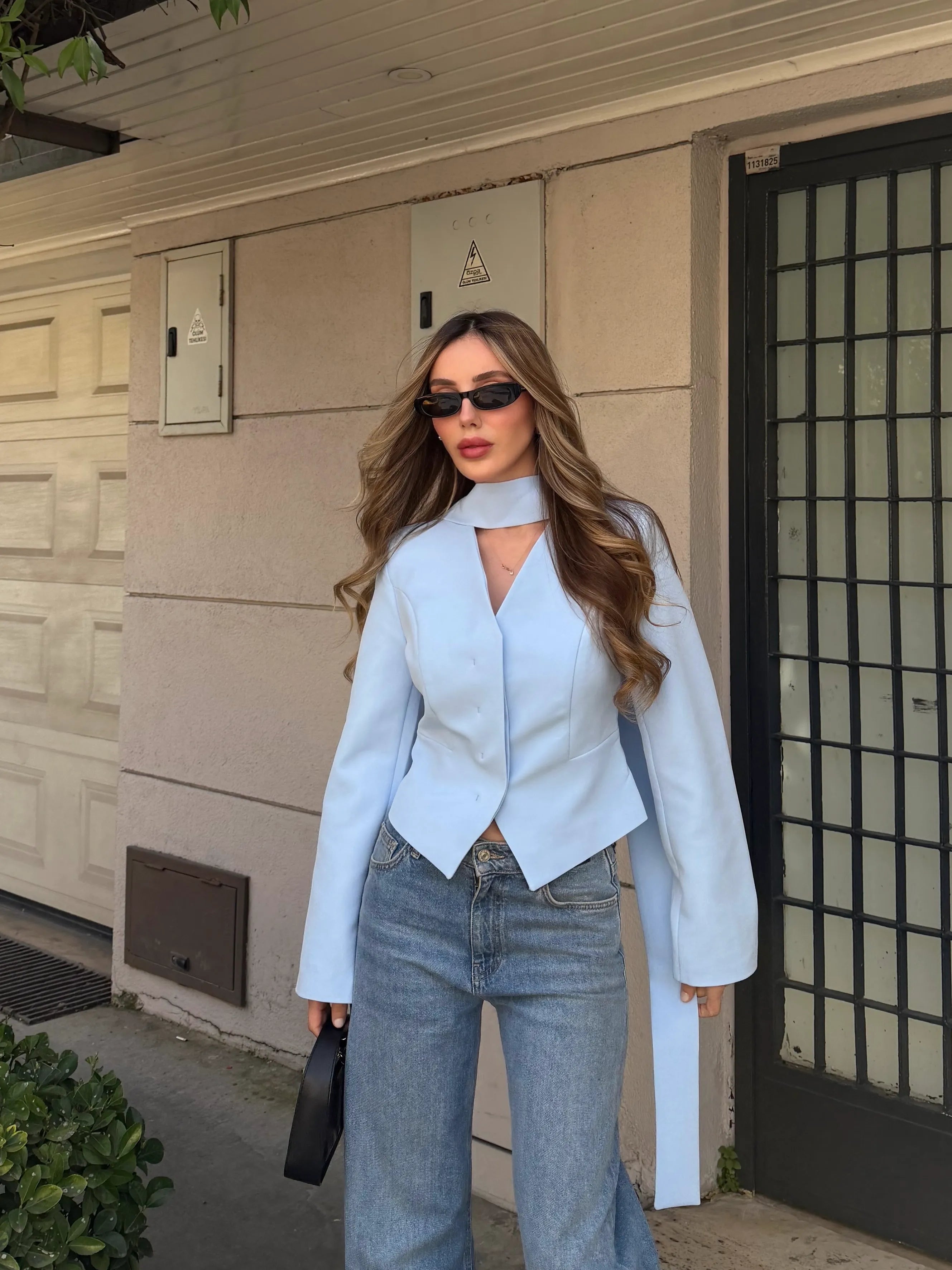 بليزر بشال ازرق - KP7220