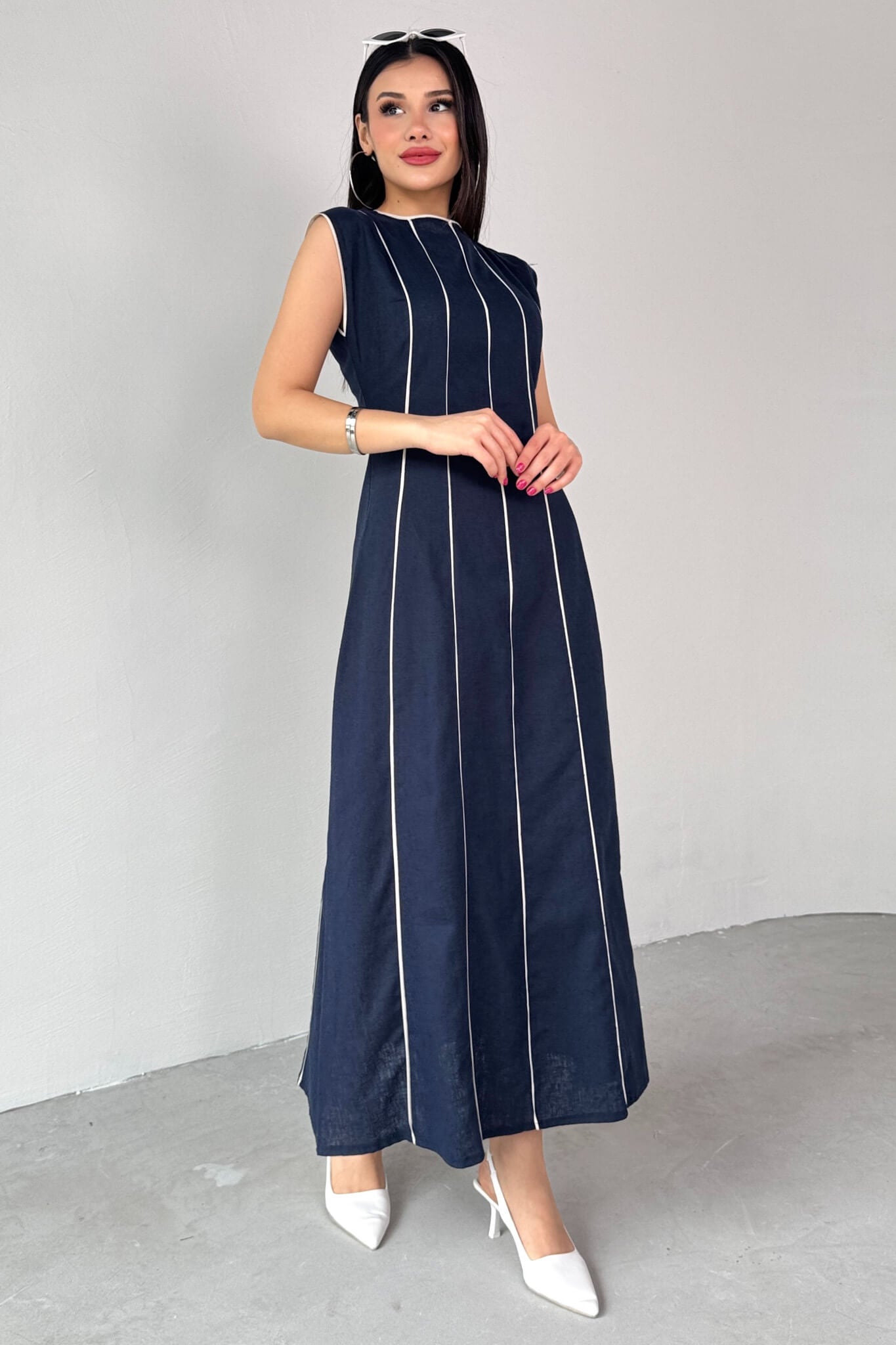 فستان كحلي - KP2133