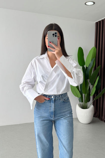 قميص ربط ابيض - KP4377