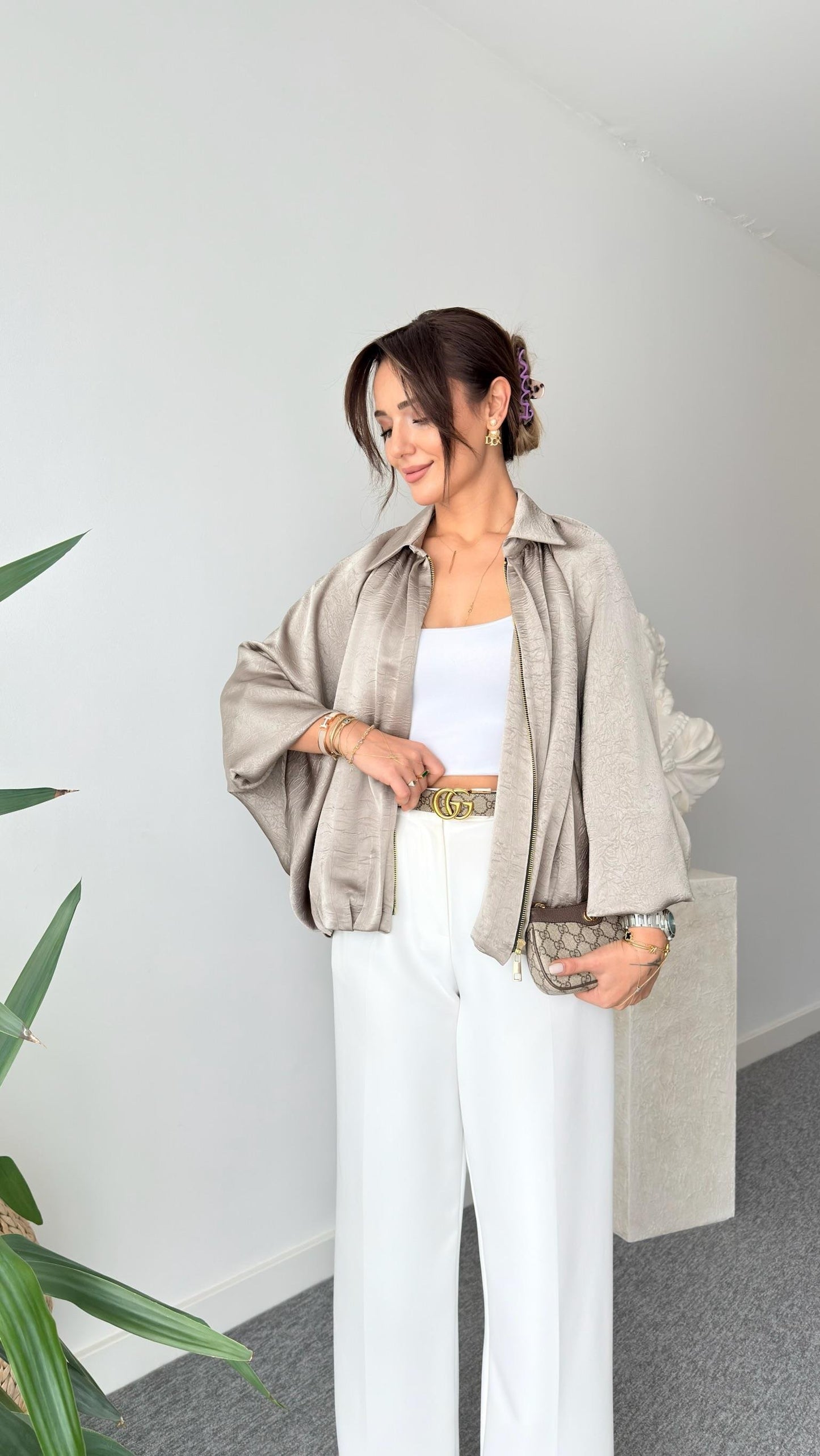 جكيت ستان زيتي فاتح - KP7099