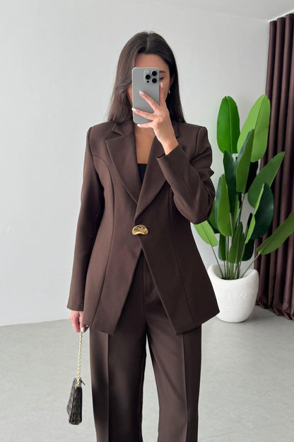 طقم رسمي بني - KP1403