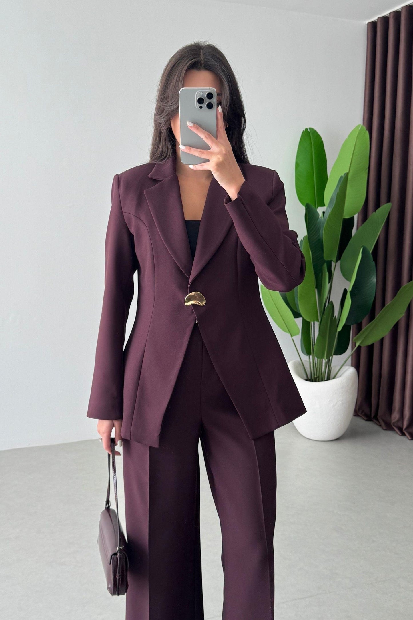 طقم رسمي عنابي - KP1403