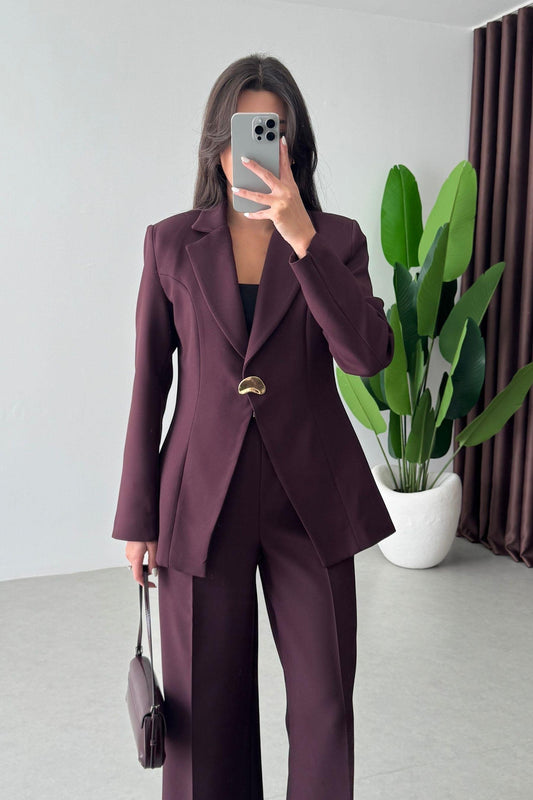 طقم رسمي عنابي - KP1403