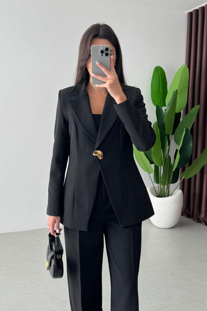 طقم رسمي اسود - KP1403