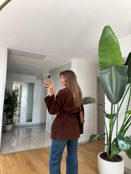 جكيت بحزام بني - KP7136