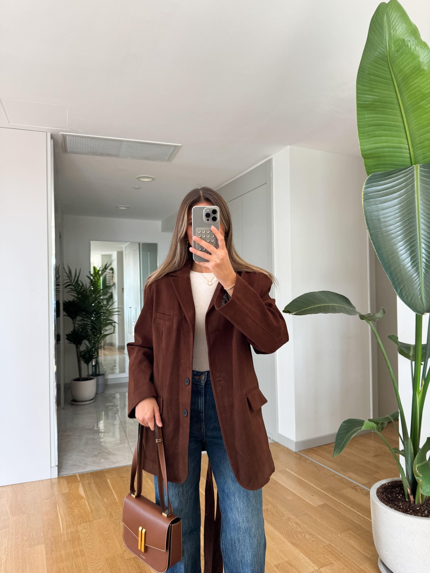 جكيت بحزام بني - KP7136