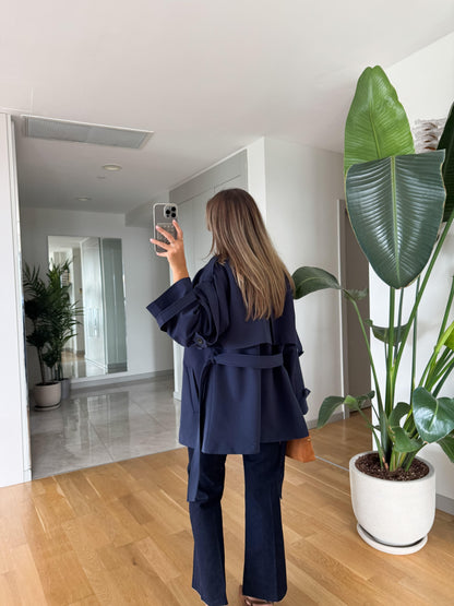 جكيت ترنش كحلي - KP7106