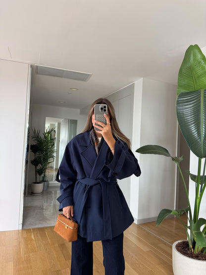 جكيت ترنش كحلي - KP7106