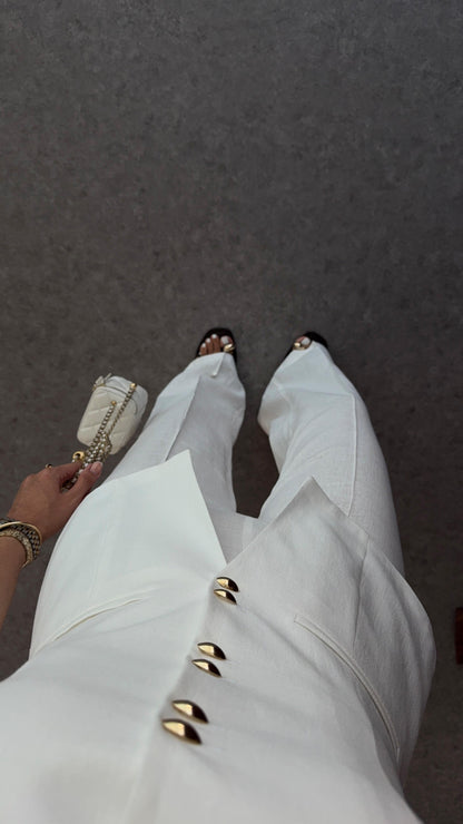 طقم ڤيست مع بنطلون ابيض - KP1313