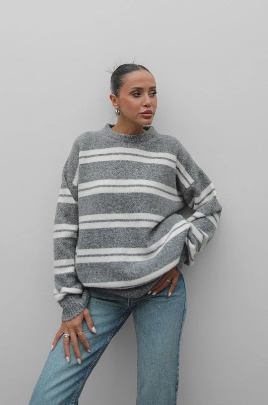 بلوزة سكني مخططة - KP4296