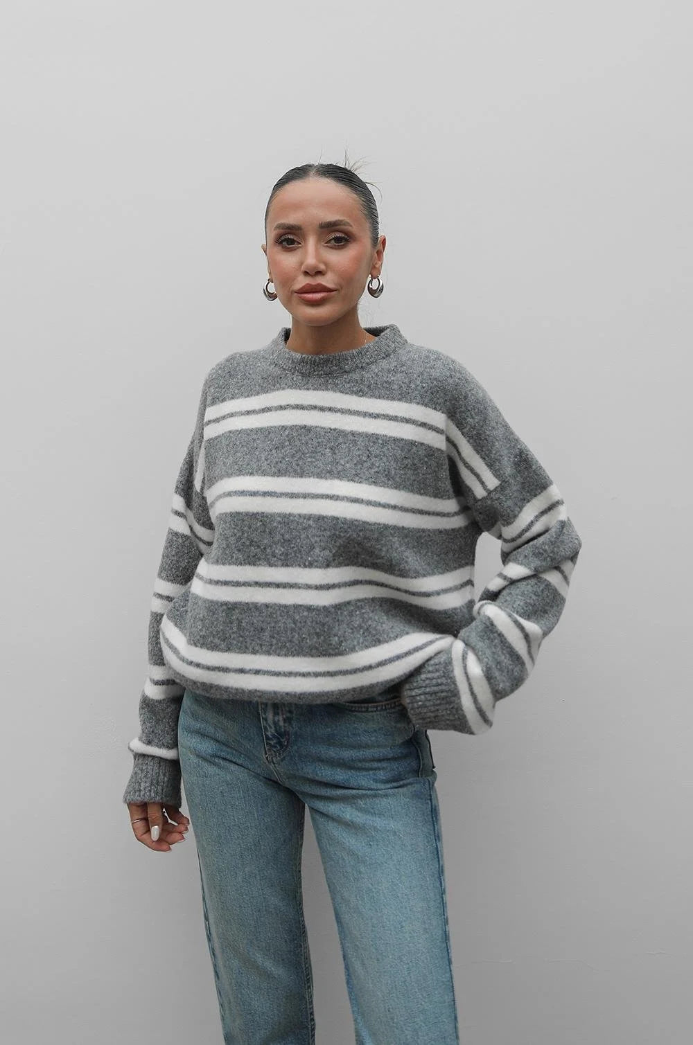 بلوزة سكني مخططة - KP4296