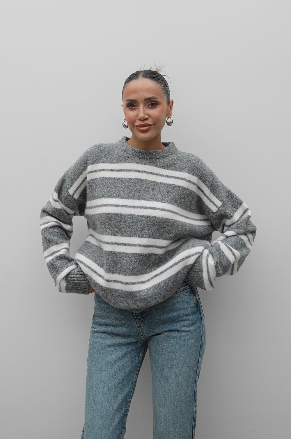 بلوزة سكني مخططة - KP4296