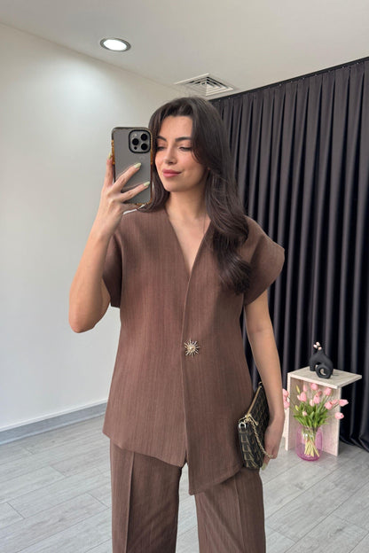 طقم شمس بني - KP1252