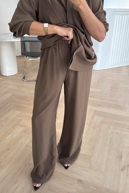 طقم قميص مع بنطلون زيتي Zara - KP1392