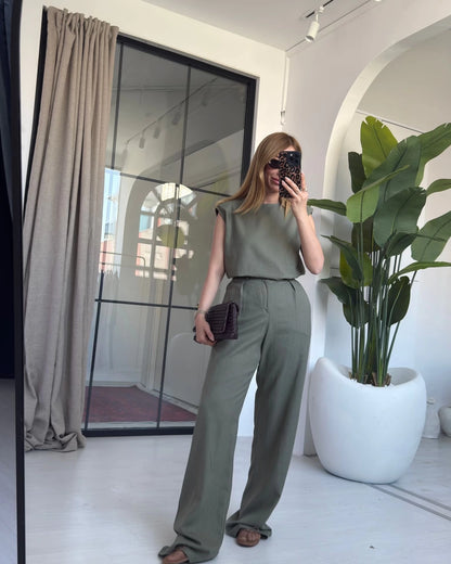 طقم زيتي Massimo Dutti - KP1253