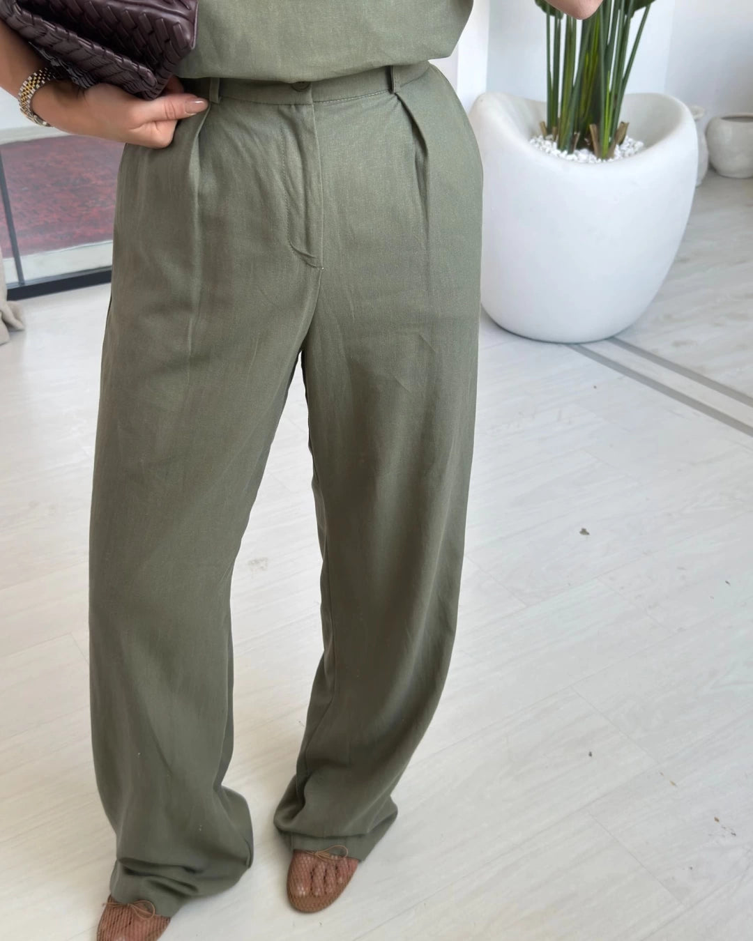 طقم زيتي Massimo Dutti - KP1253